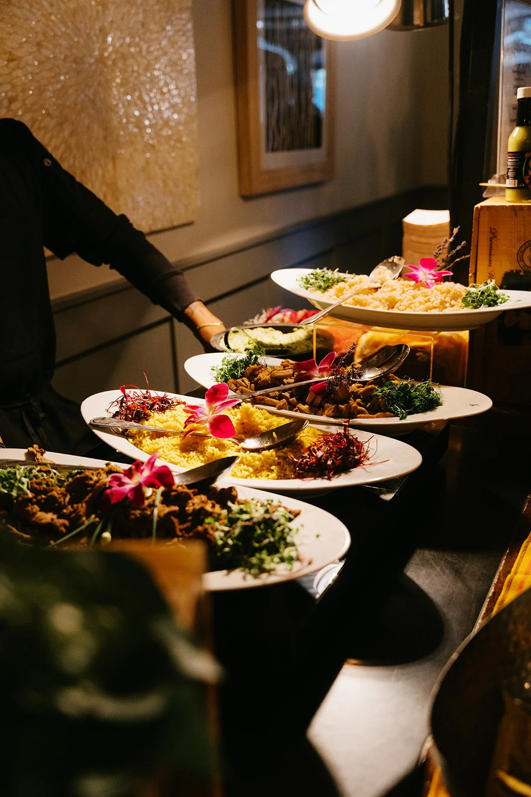 Wedding venue with delicious food