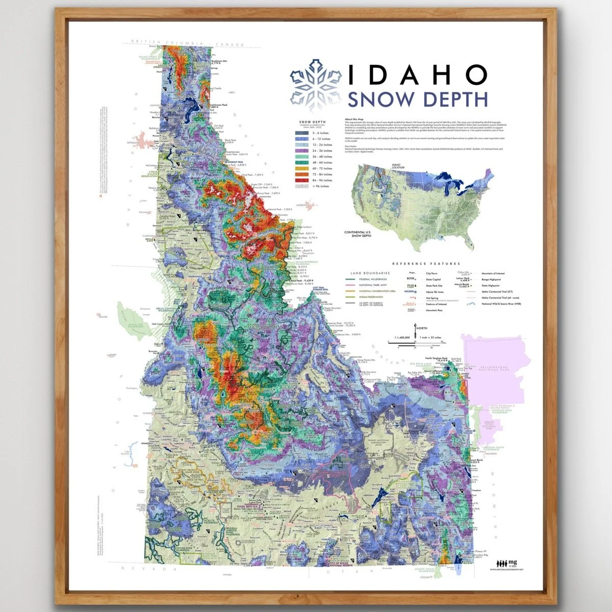 Idaho Snow Depth Map — Mitchell Geography