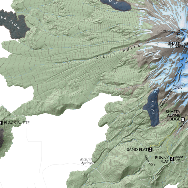 Mount Shasta Slope Aspect Map — Mitchell Geography