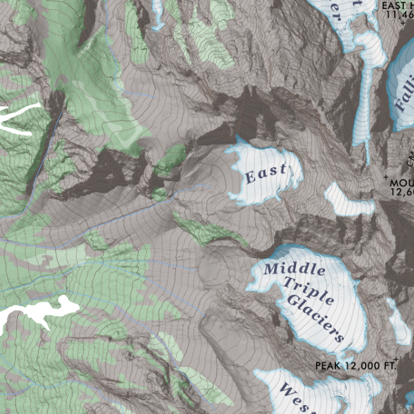 Mount Moran Teton Range Wyoming Map — Mitchell Geography