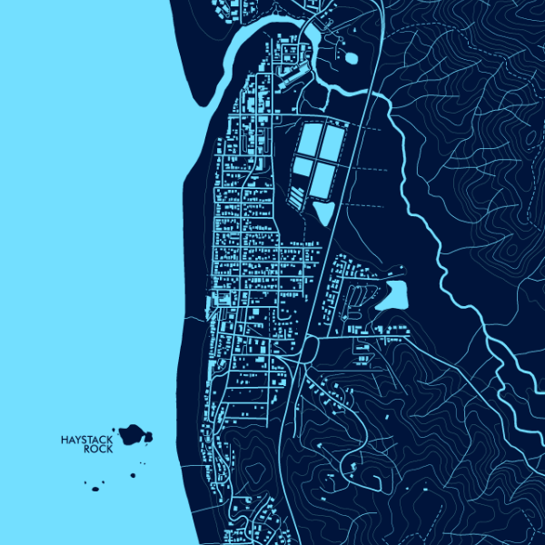 Cannon Beach Oregon Map — Mitchell Geography
