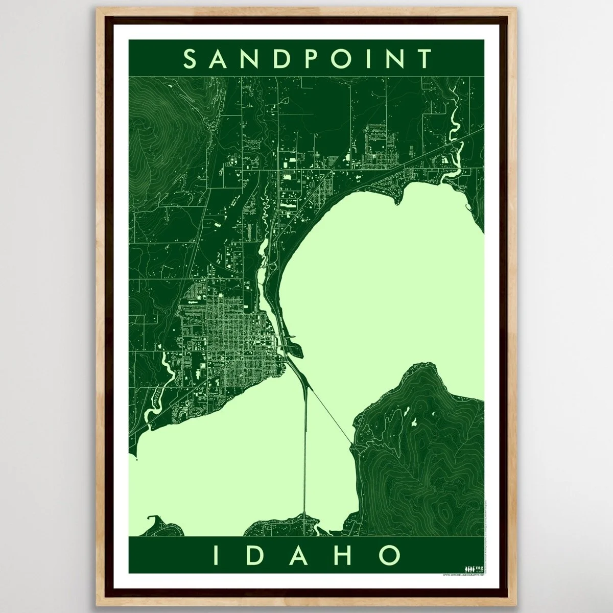 Sandpoint Idaho Art Map — Mitchell Geography