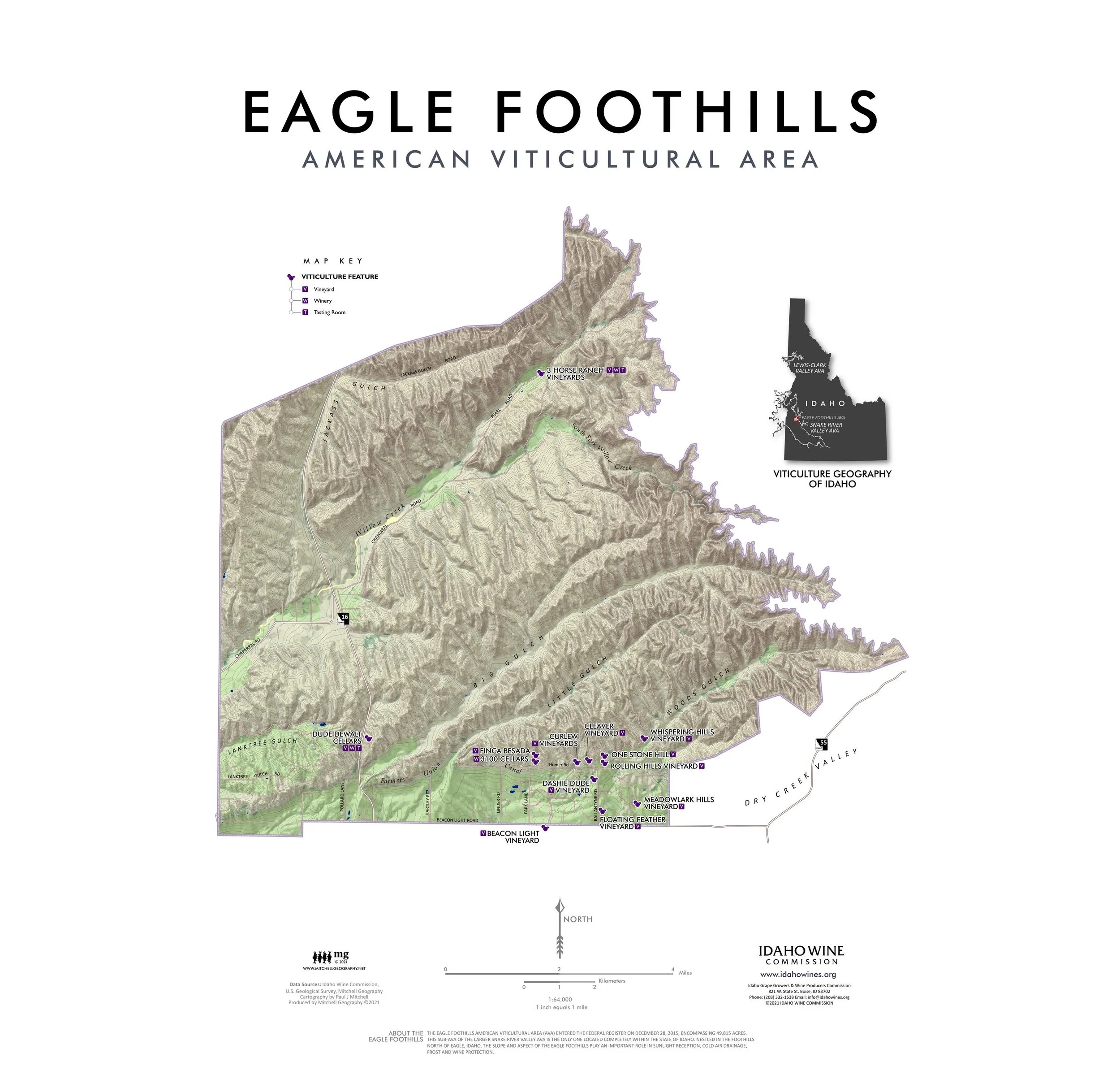 Eagle Foothills American Viticultural Area Map
