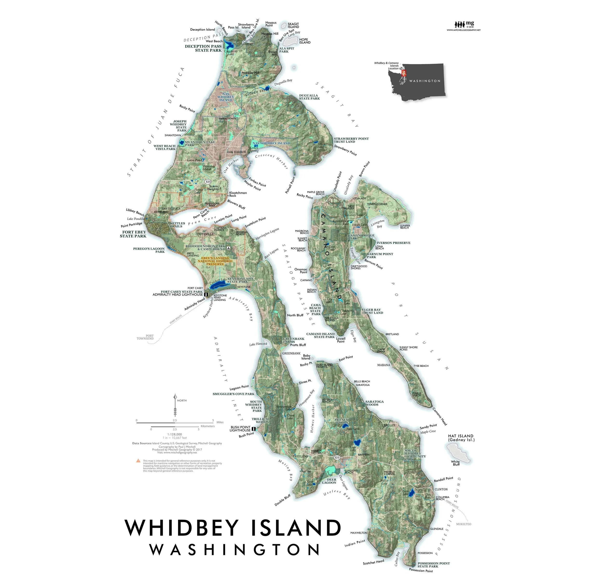 Whidbey Island Washington Map