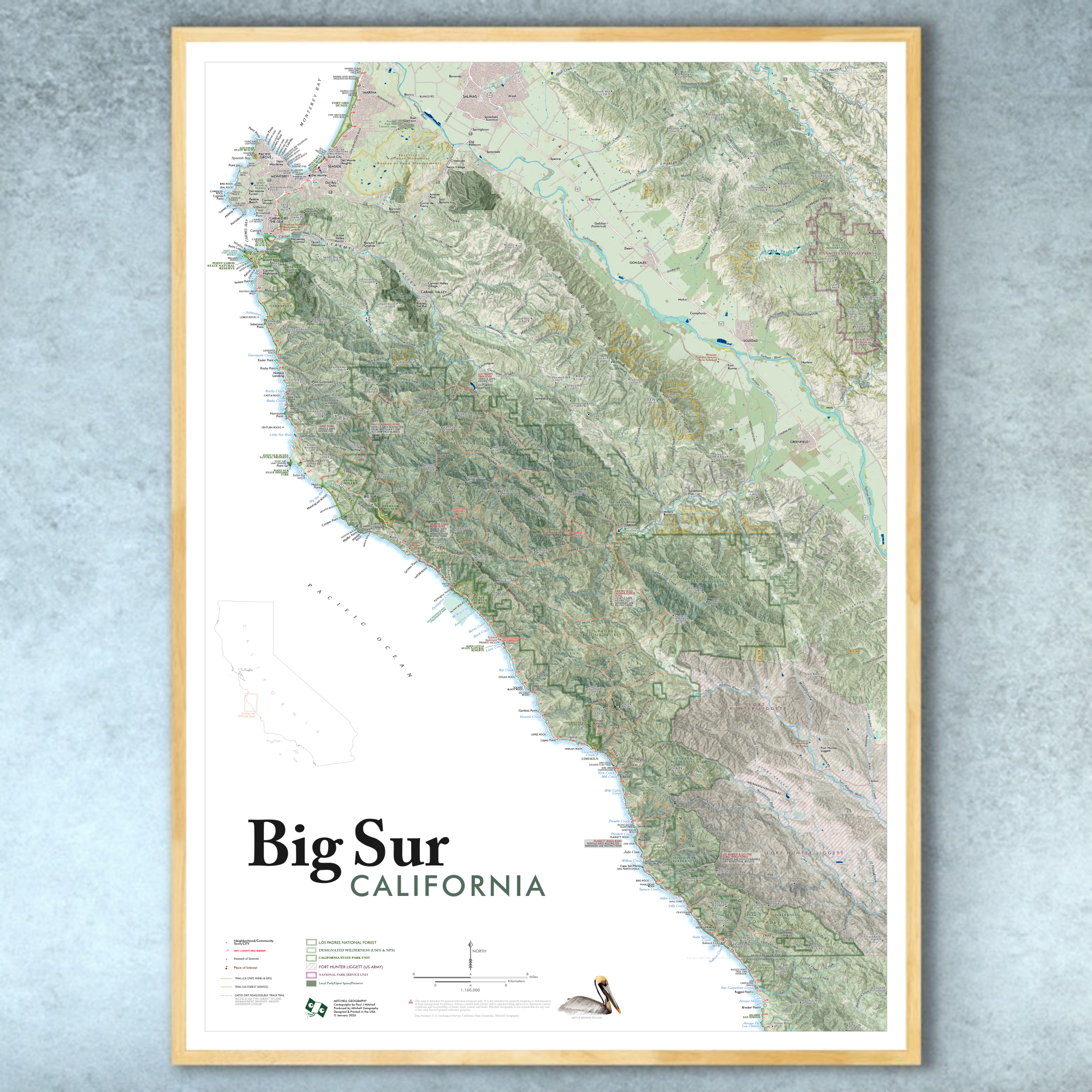 Big Sur California (28 inch x 20 inch)