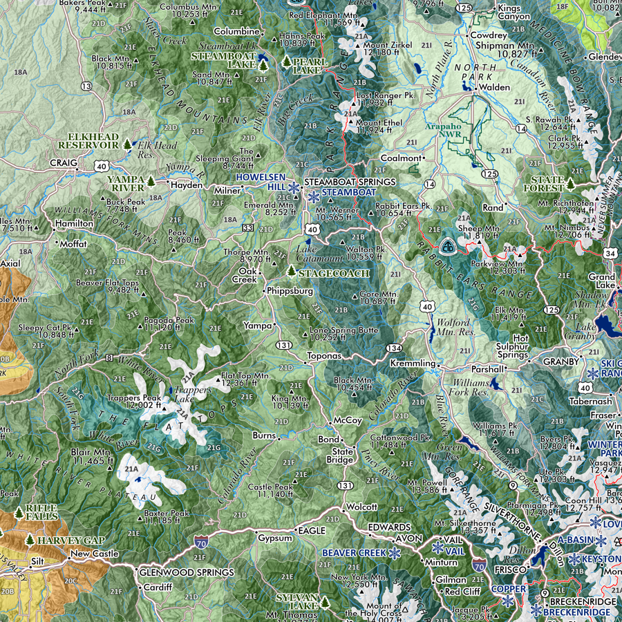 Colorado Ecological Regions Map