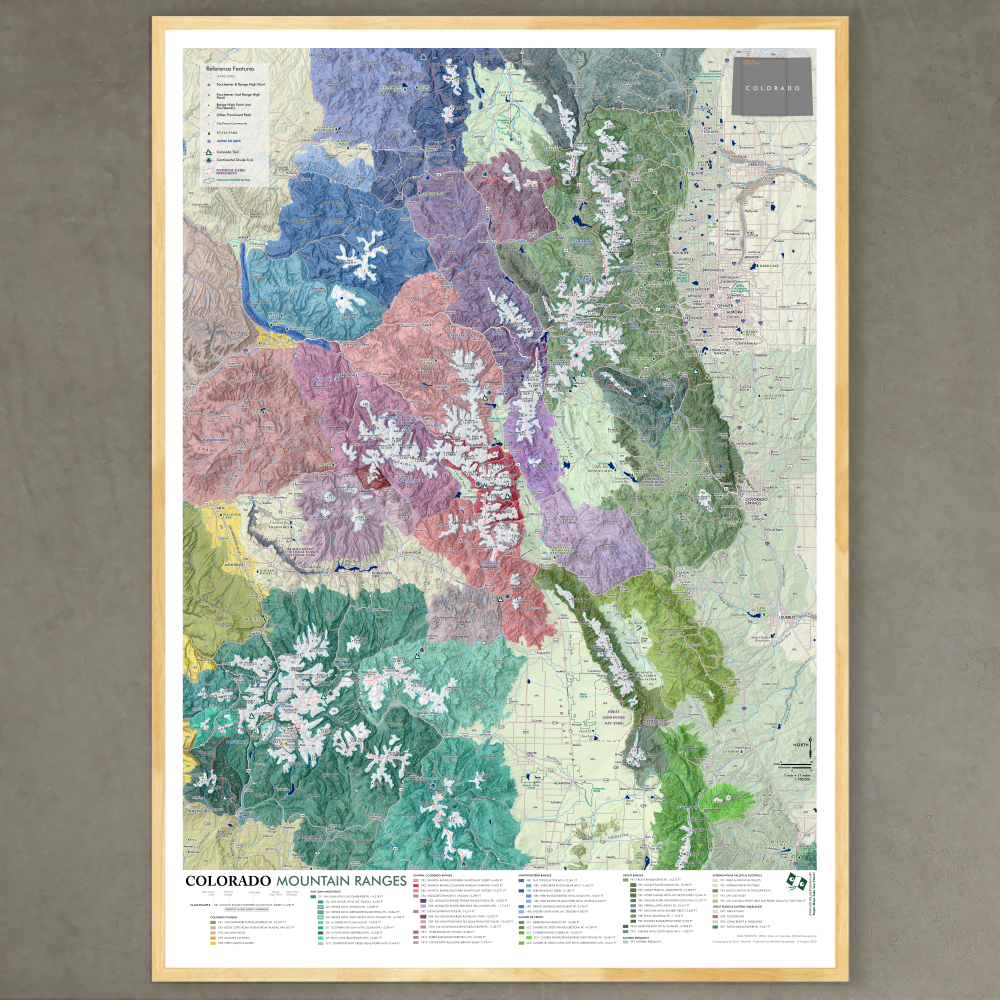 Colorado Mountain Ranges Map (core version)