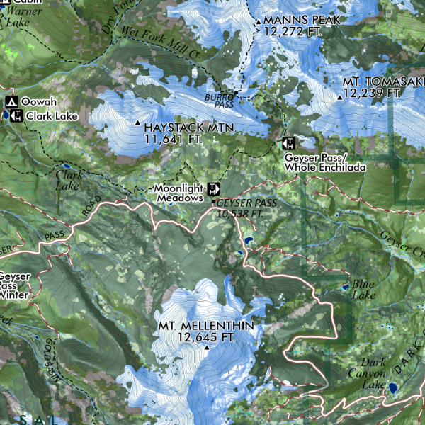 La Sal Mountains Utah Map