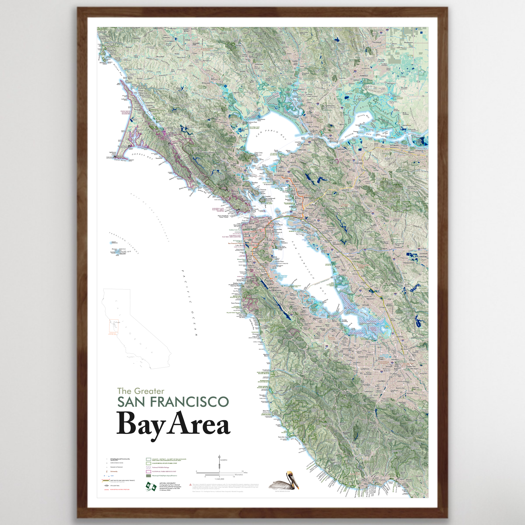 San Francisco Bay Area (28 in x 20 in)