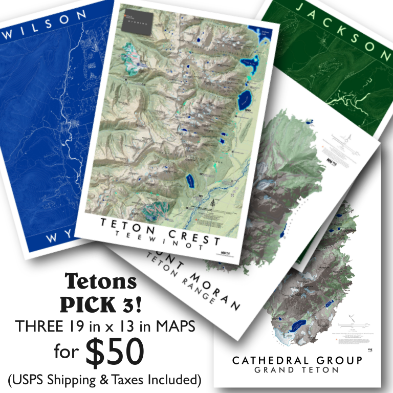 Grand Teton National Park Maps Teton Crest Moran Grand Teton Jackson Wyoming Wilson Wyoming Maps Map