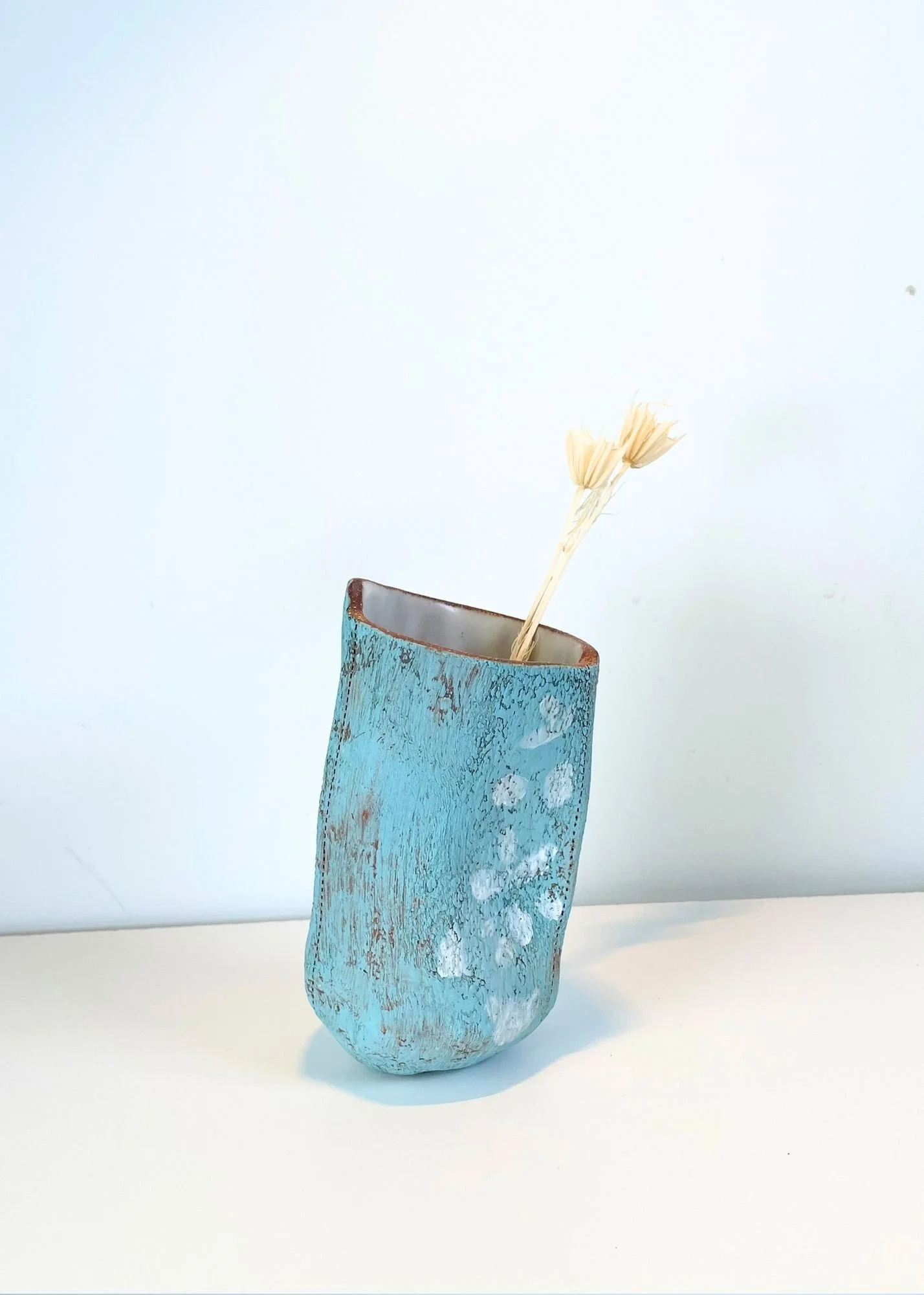 Earthenware Vase with Floral detail