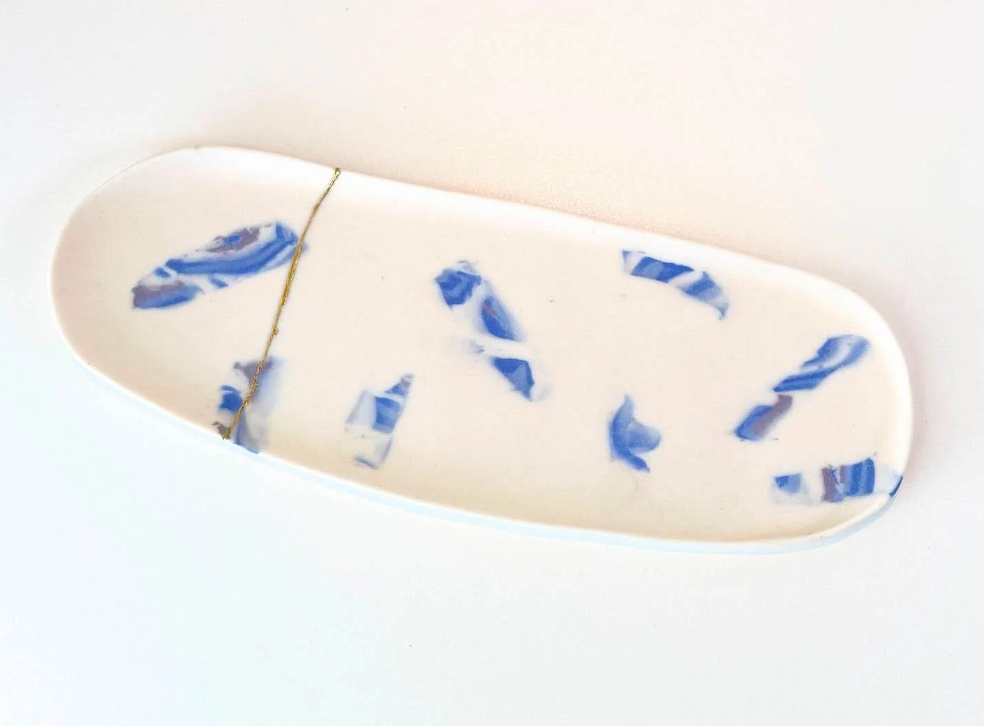 Blue & White Nerikomi Keeper - Large