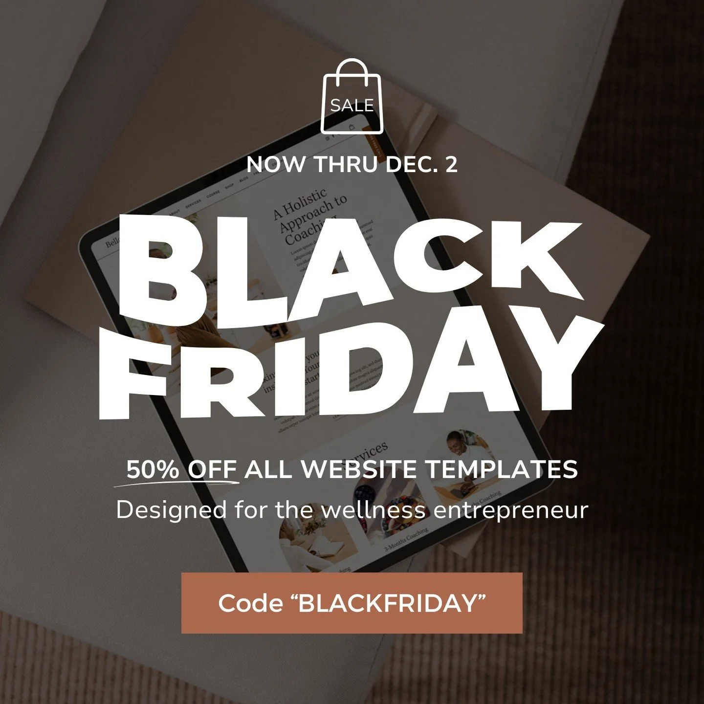 Hi friends, it is that time of the year 🦋😊 And this time around we are running our biggest sale yet! 50% off our website templates with code 'BLACKFRIDAY'.

Visit our website for more details about each template, what is included with your purchase