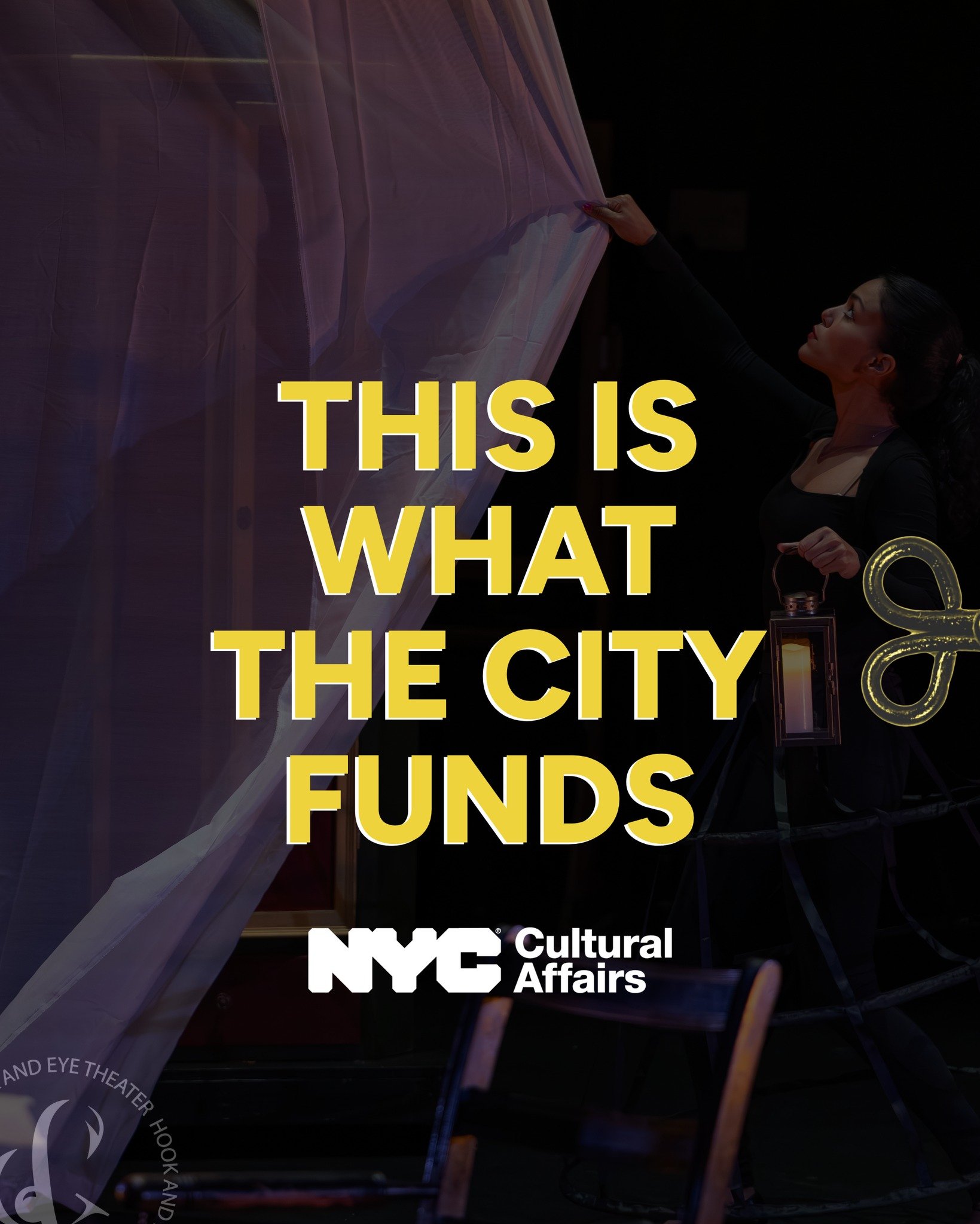 We believe in time, process, fair pay, and complex stories.

Supported, in part, by public funds from the New York City Department of Cultural Affairs in partnership with the City Council. Huge thanks to @New York City Department of Cultural Affairs 
