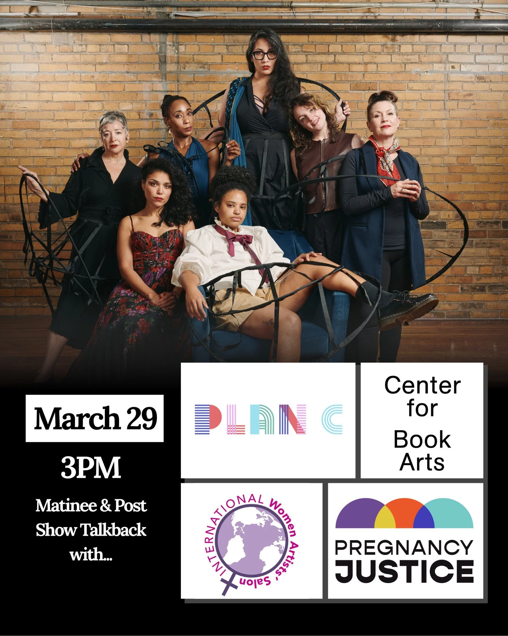 After the March 29 performance of PLAN C, stay for a conversation with @pregnancyjust, @plancpills, @centerforbookarts, and @womenartsalon .

We&rsquo;ll talk bodily autonomy, access to information, and how art can function as resistance.

Stories do