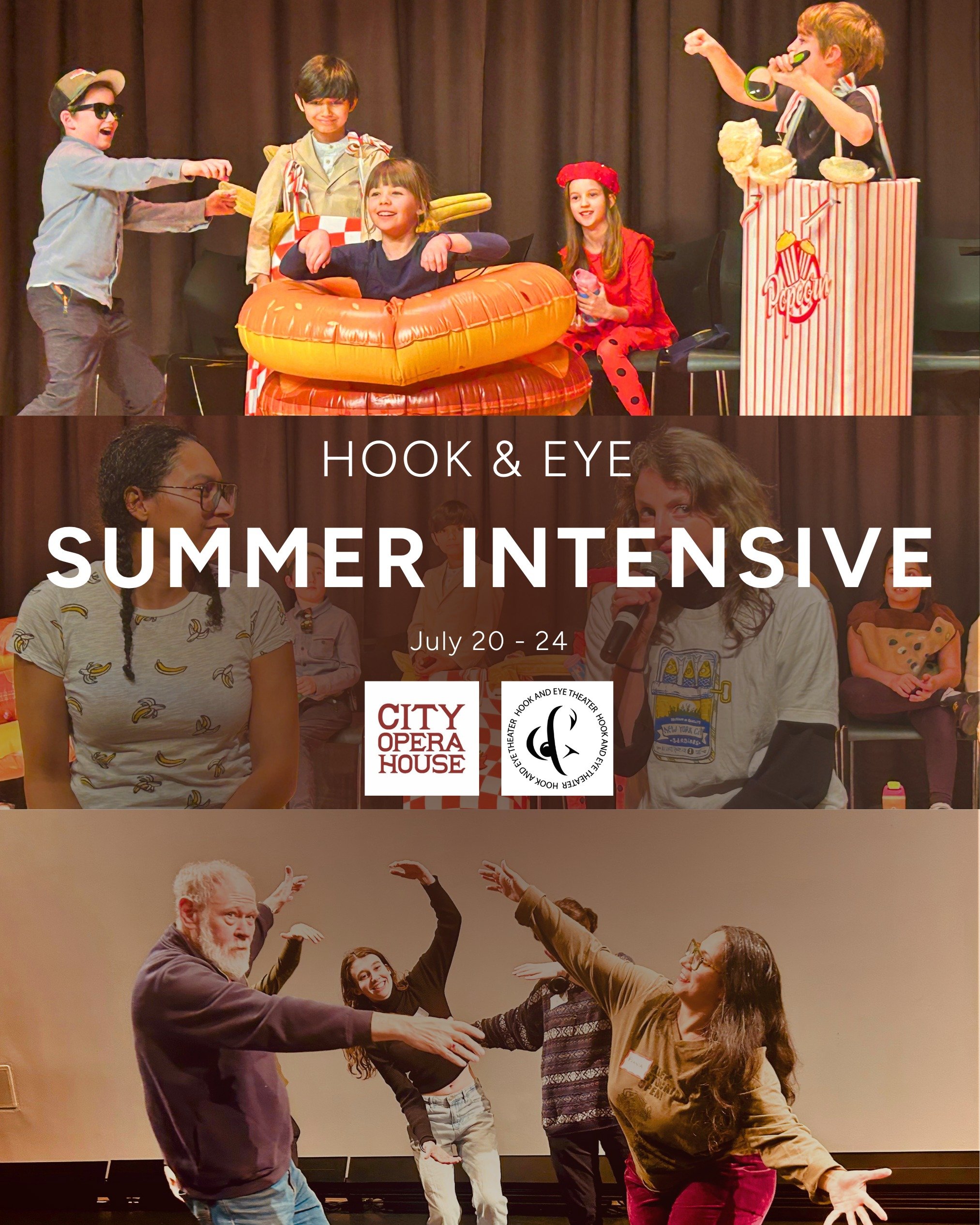 Make a play that doesn't exist yet.

This July, Hook &amp; Eye Theater is partnering with @cityoperahouse for a week-long devised theater intensive. Through improvisation, movement, writing, research, and collaboration, participants will create origi