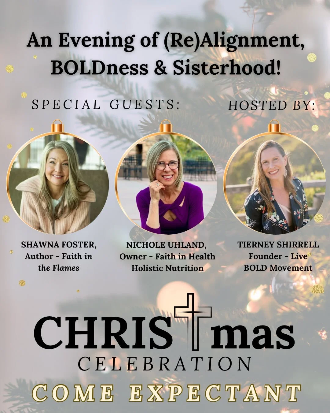 It&rsquo;s beginning to look a lot like a Live BOLD CHRISTmas🤩🎄🎉

You&rsquo;re invited to a celebration of the season - a sacred, Holy Spirit-filled night created to realign your calling with Heaven, refresh your soul, and reignite your boldness!?
