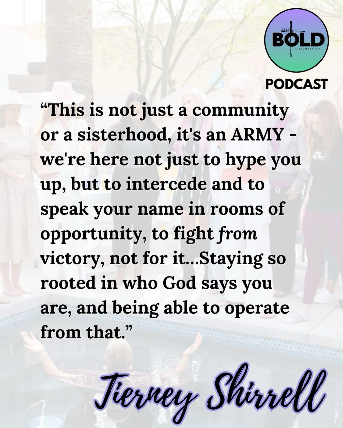In the latest episode of the Live BOLD Movement show, it&rsquo;s a reminder that feedback + community = breakthrough!🔥

We weren&rsquo;t built to build in isolation - and the hardest truths spoken in love often unlock the next season of bold obedien
