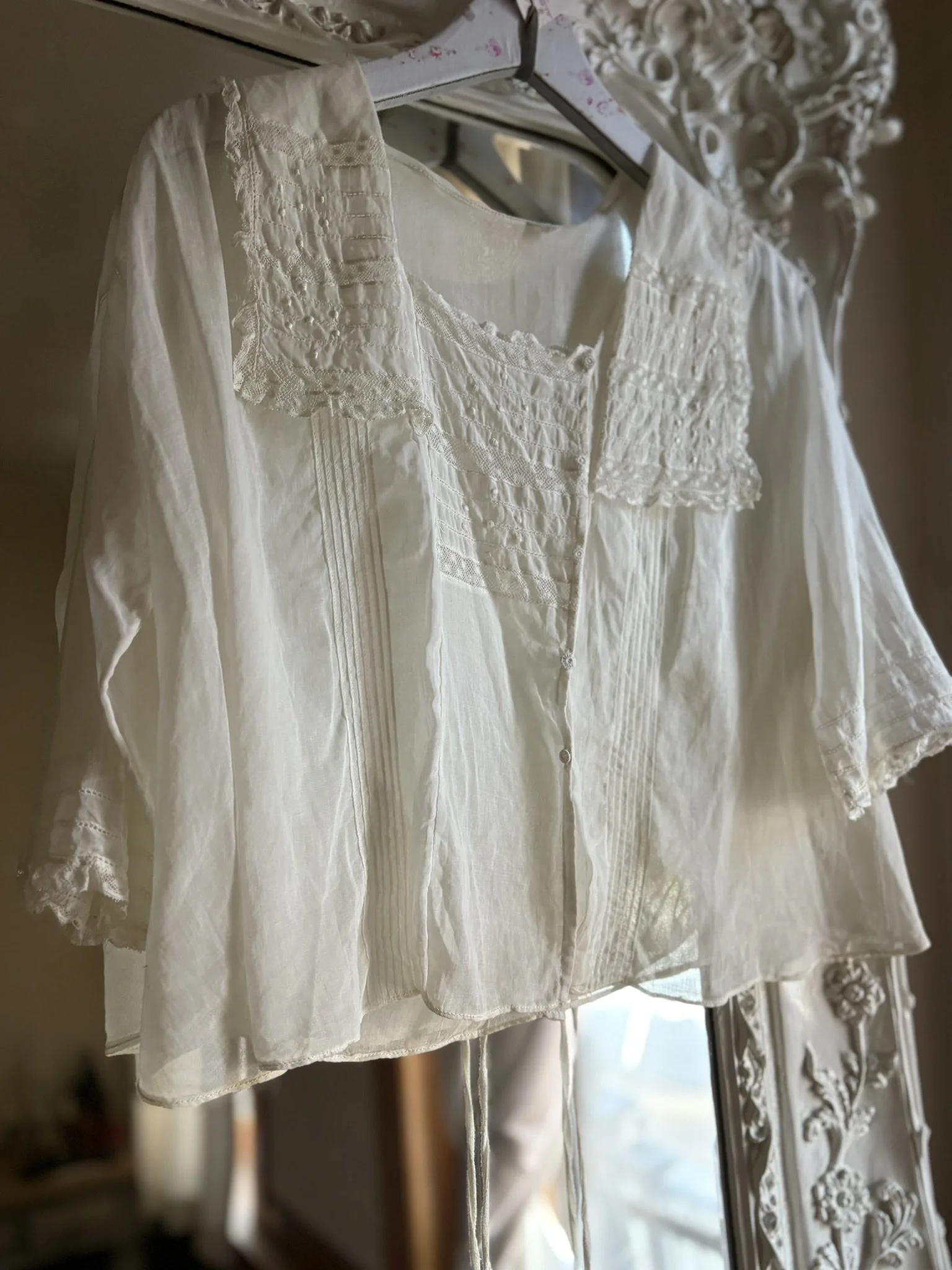 Edwardian Blanche Lace Blouse