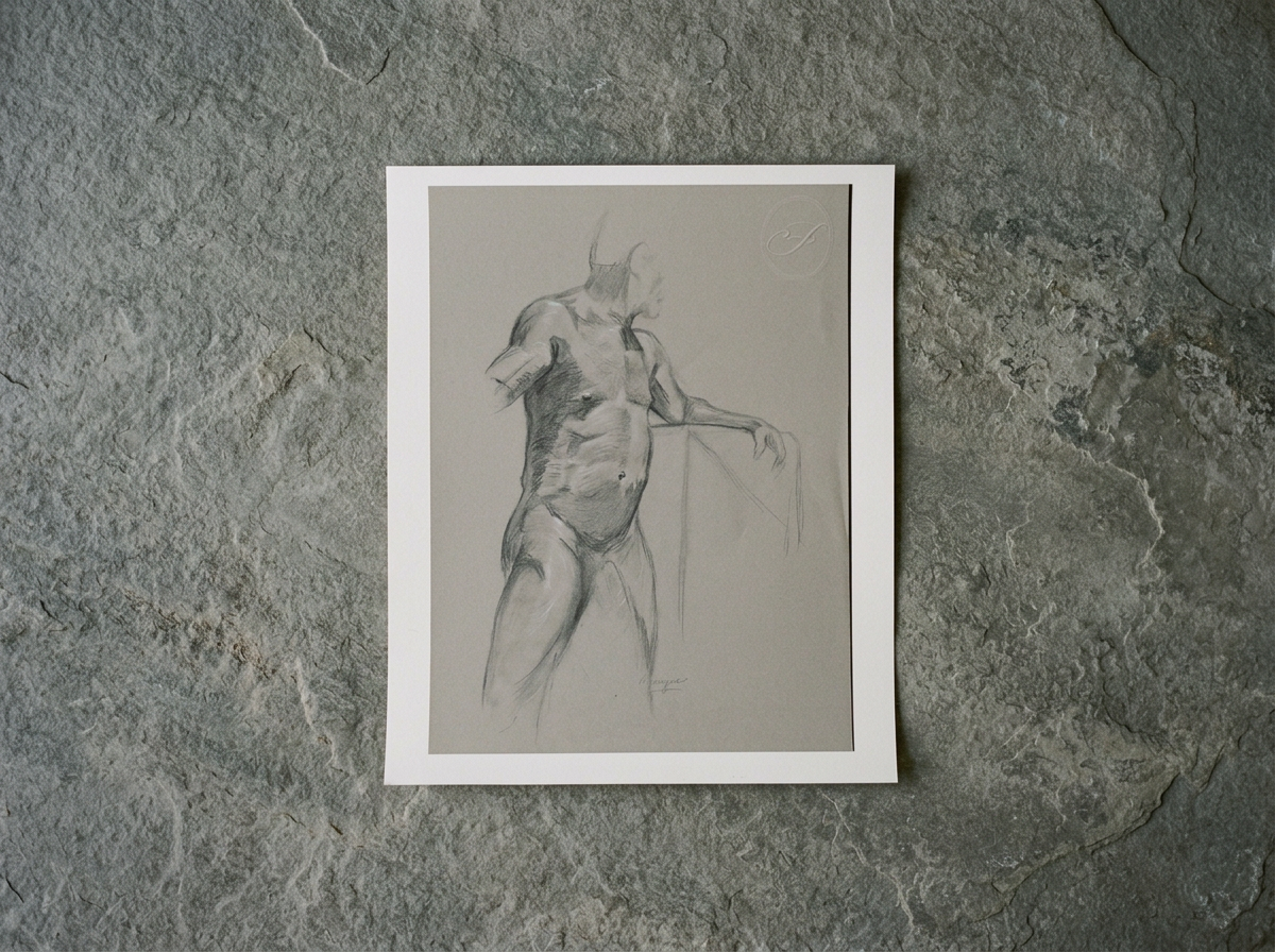 Giclée Sketch of Male Nude