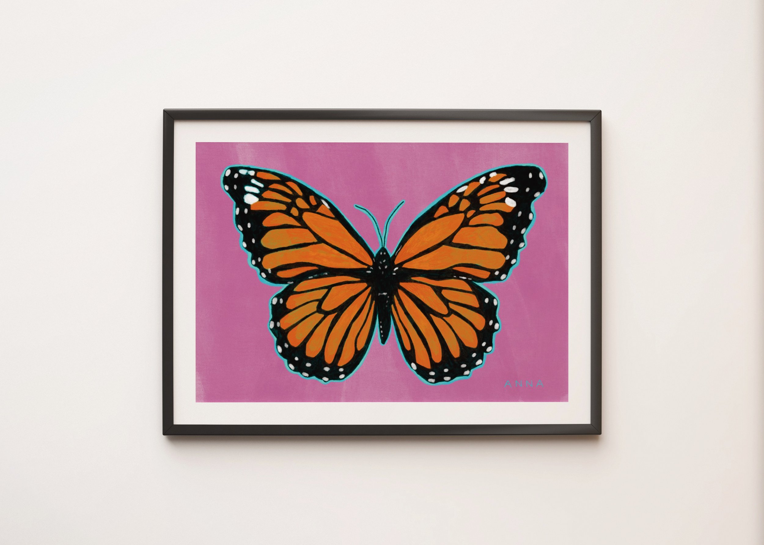 Monarch Print-Pink