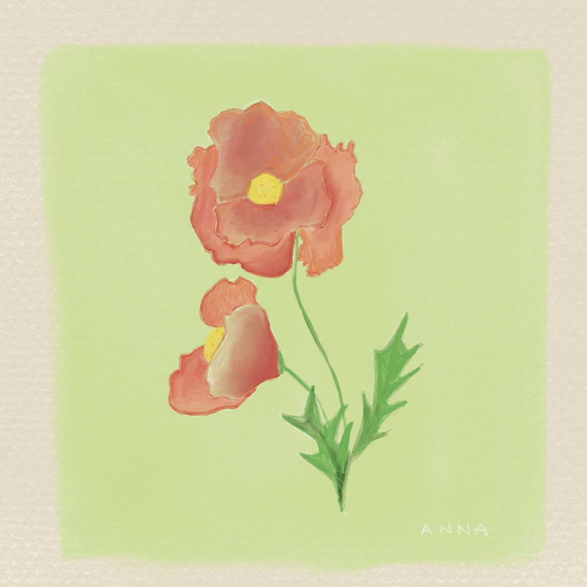 August Birth Flower Print