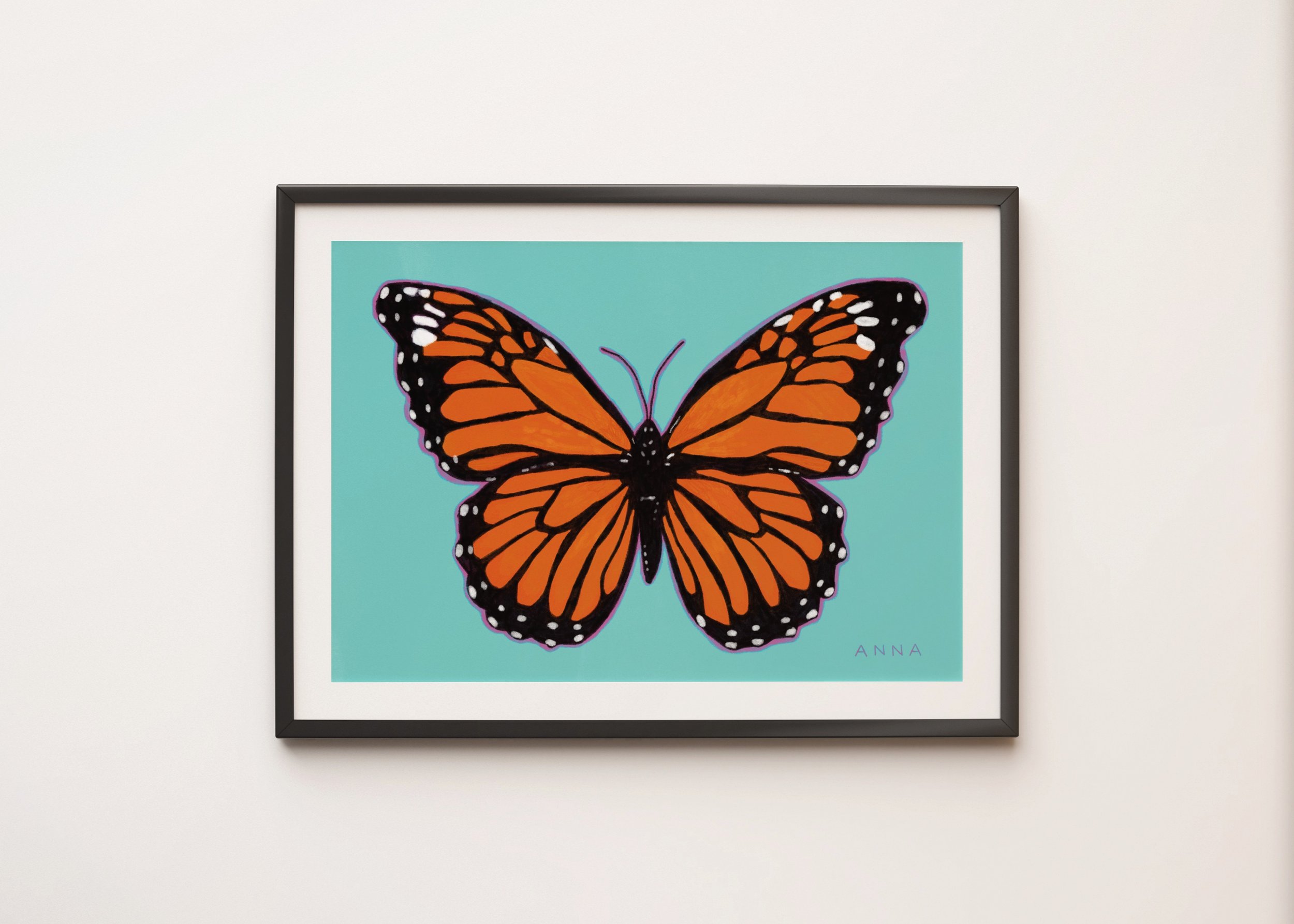 Monarch Print-Blue
