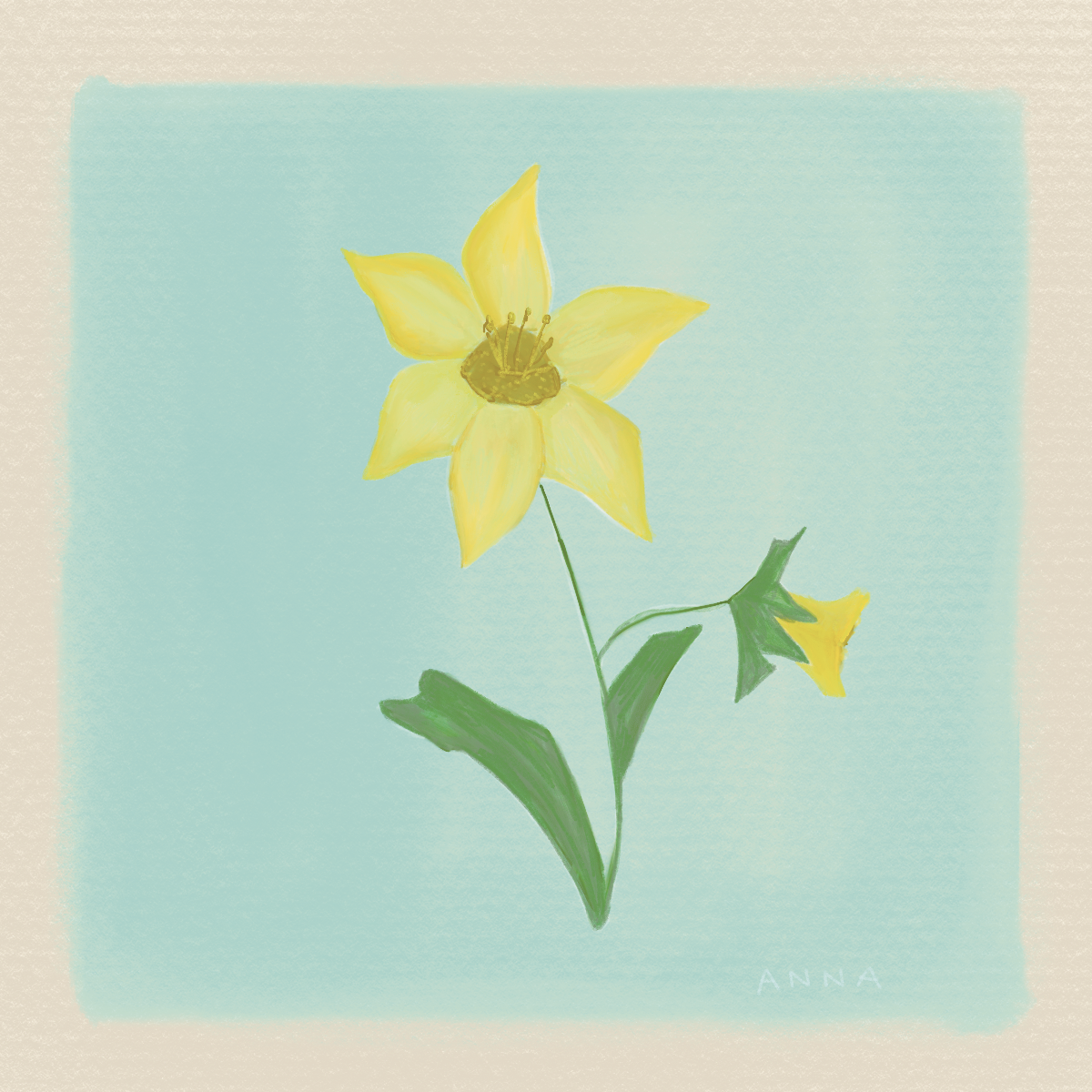March Birth Flower Print