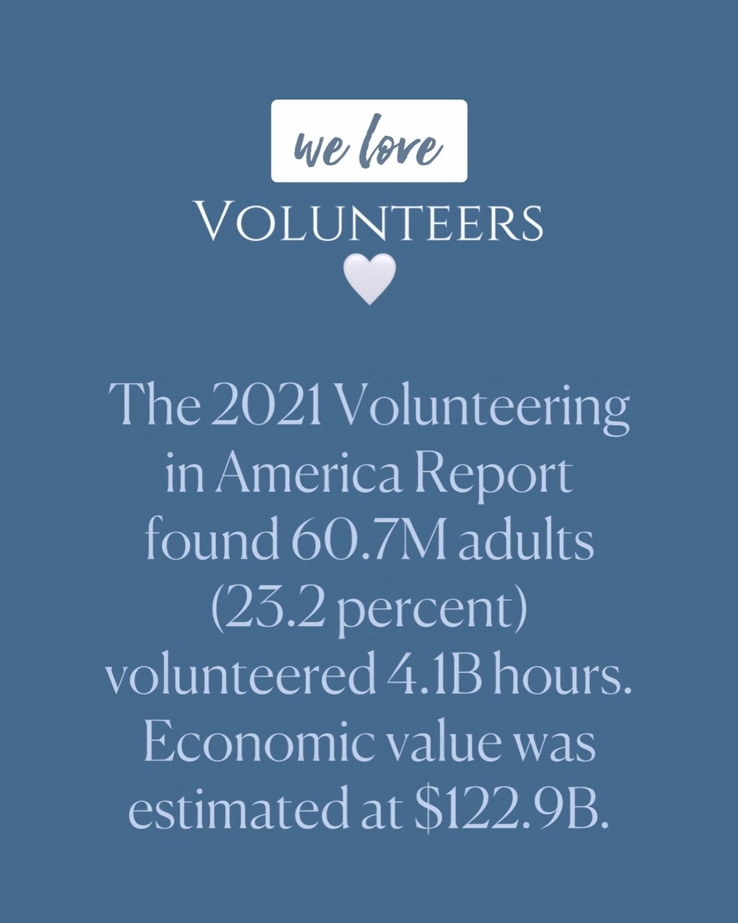 Nice to know #WeLoveVolunteers 🩵