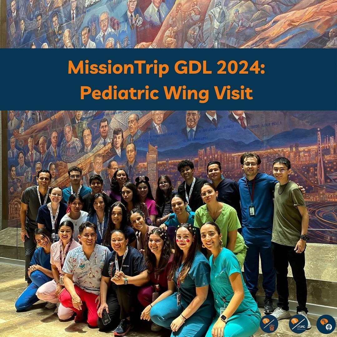 Incredible visit to the pediatrics area at Fray Antonio Alcalde Civil Hospital, where students from different chapters, along with the Mission Brain team, had the opportunity to visit these young patients and give them art kits provided by @papeleria
