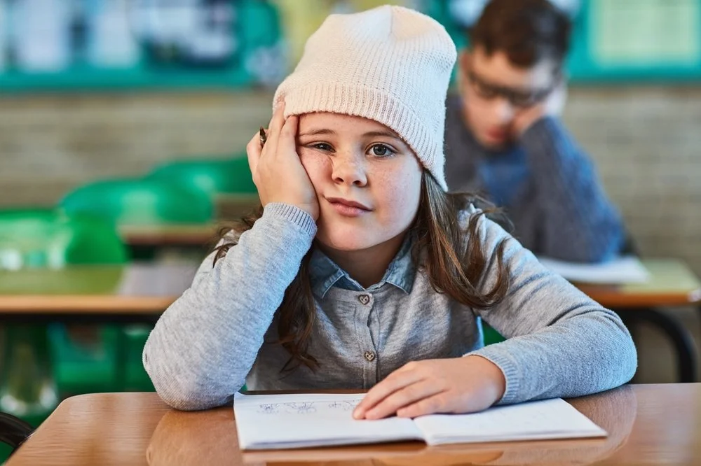 Girl having difficulties in school