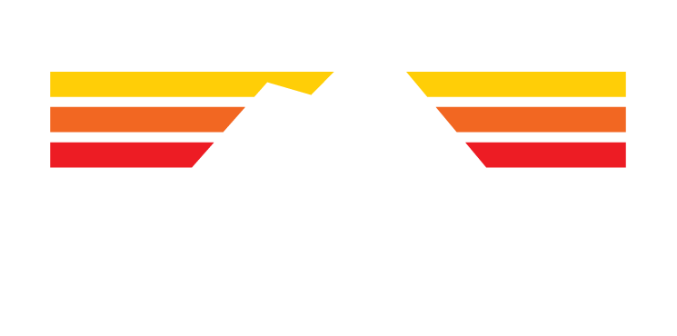 Logo for Yota Xpedition featuring mountain silhouette and colorful horizontal stripes in yellow, orange, and red.