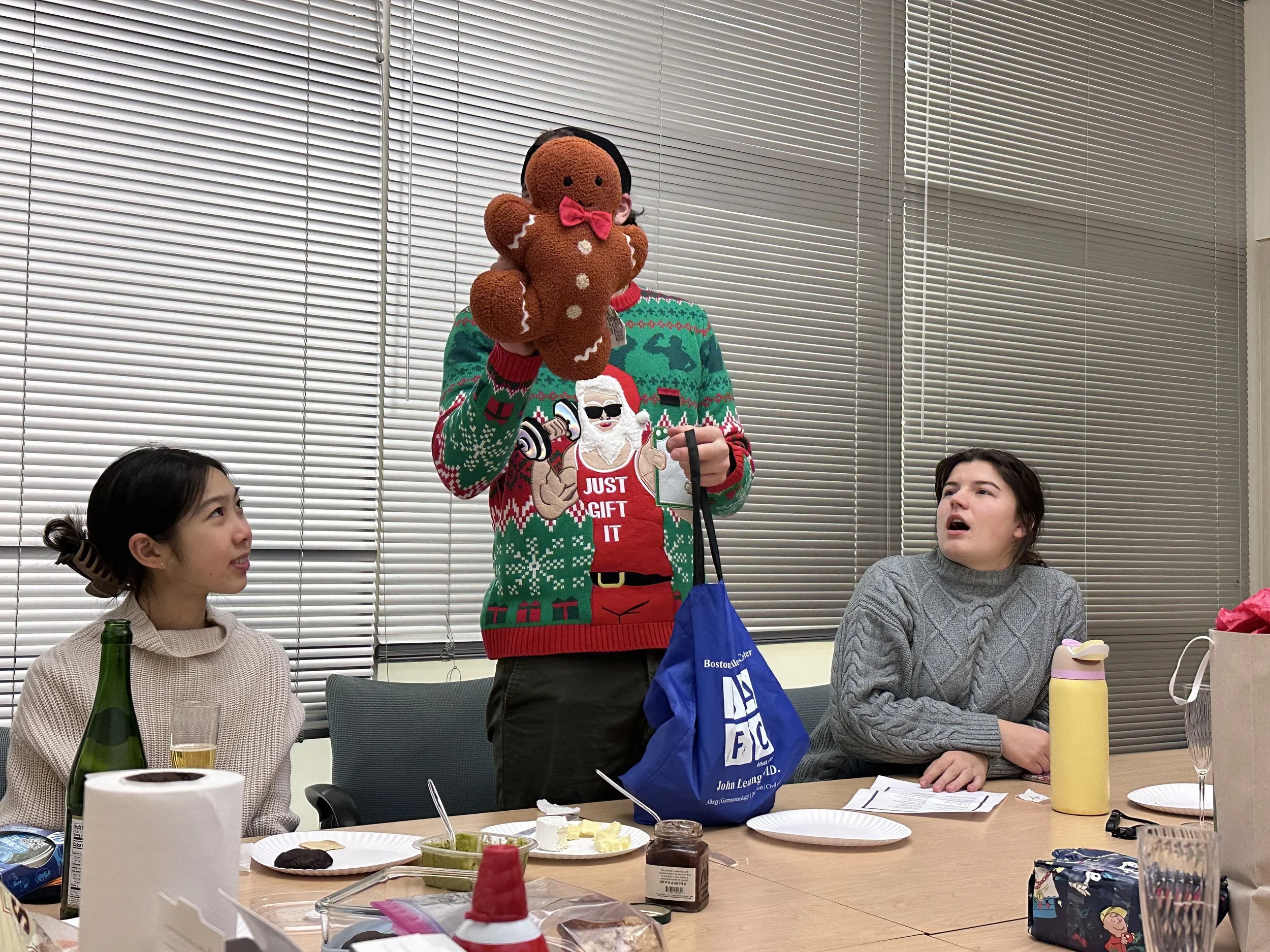 Dec 16, 2025 - The festivities continue with our annual white elephant gift exchange (1/6).