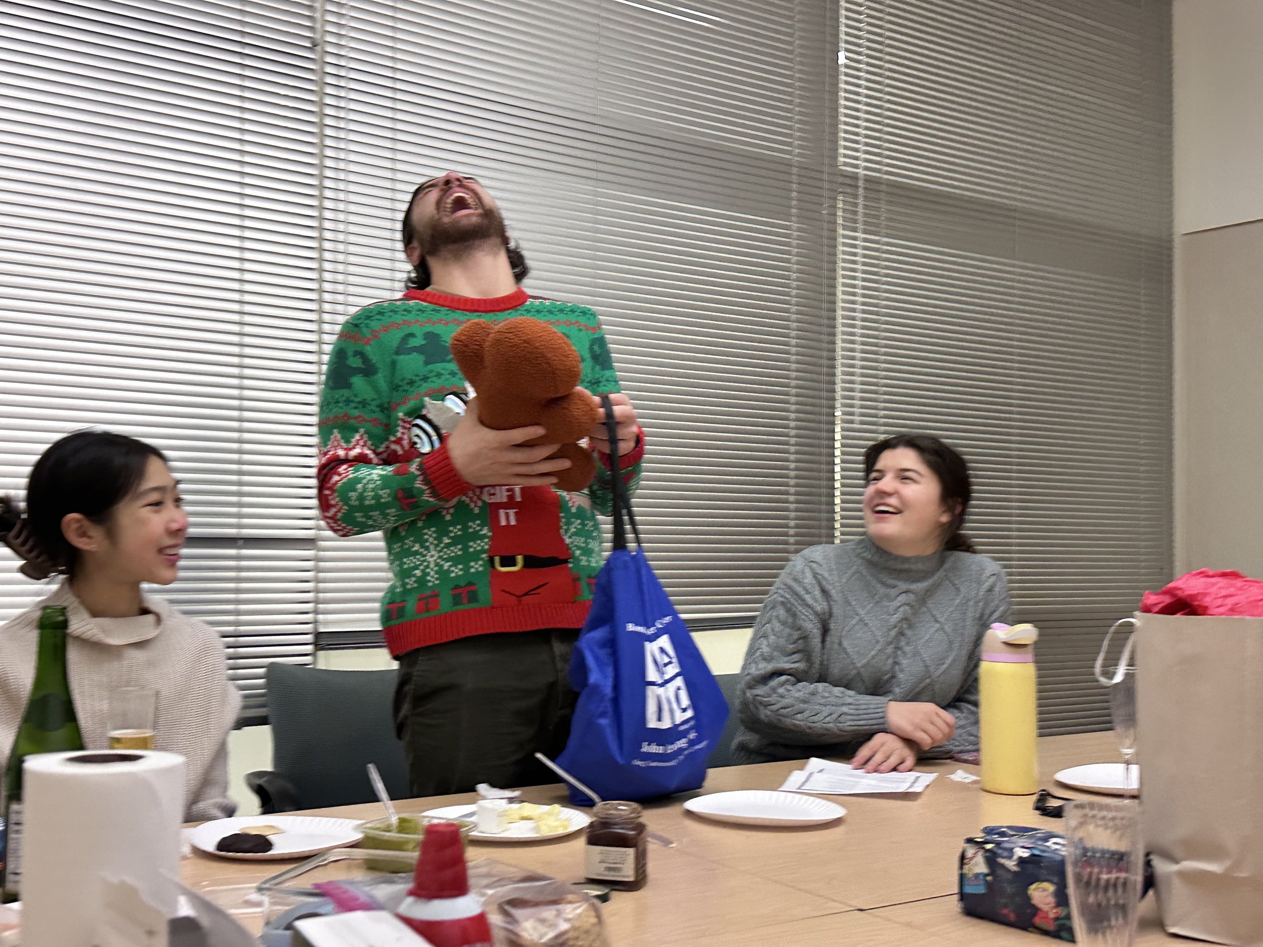 Dec 16, 2025 - The festivities continue with our annual white elephant gift exchange (2/6).