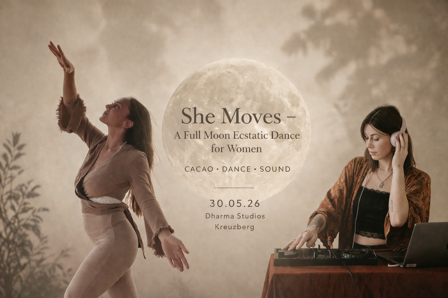 She Moves – A Full Moon Ecstatic Dance for Women w/ Louisa And Dani