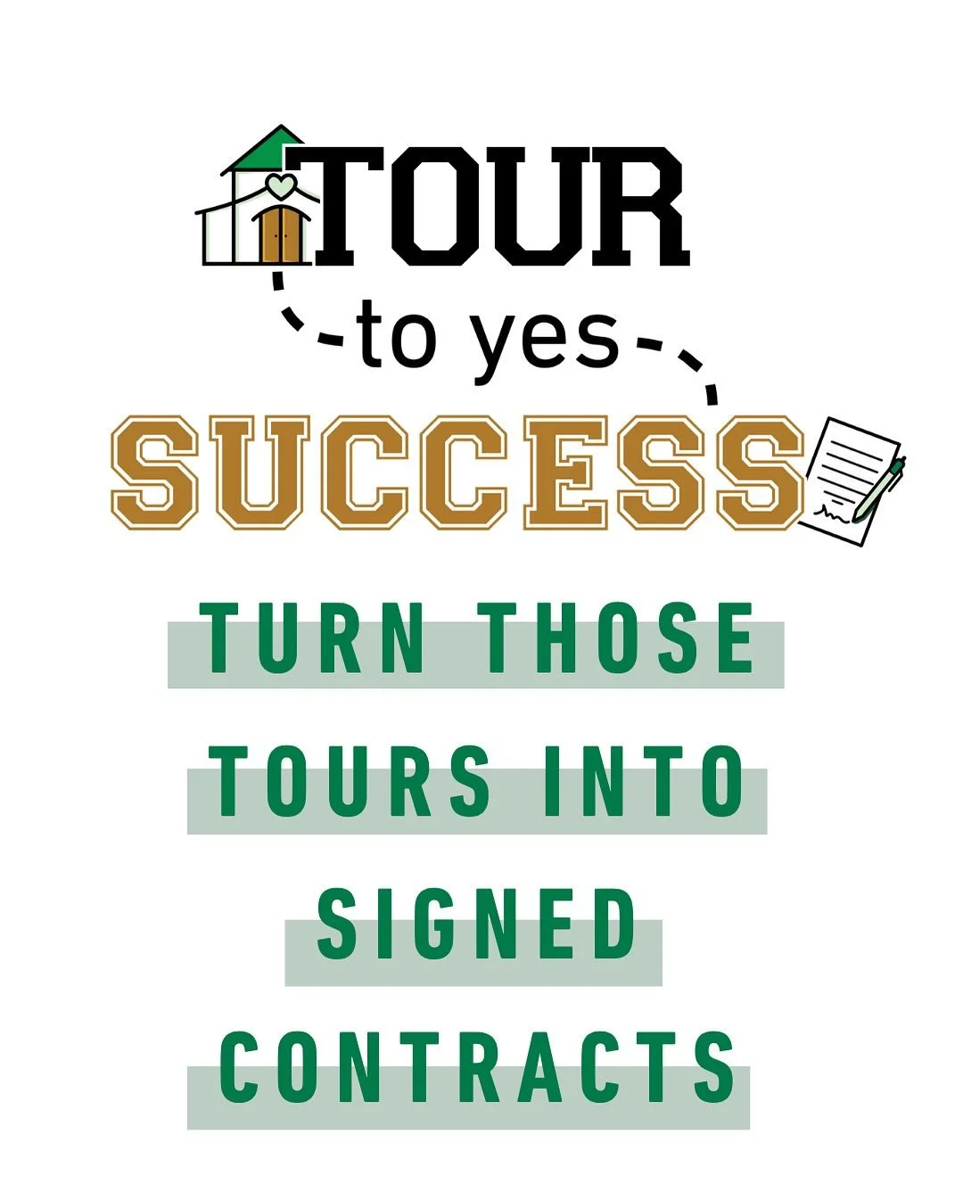 Meet Tour to Yes Success , your step-by-step venue sales playbook! 

-100% on-demand
-Built by venue pros, for venue pros
-Designed to help you sell smarter, not harder

Here&rsquo;s the catch:
Early access goes ONLY to our waitlist.
Spots are limite