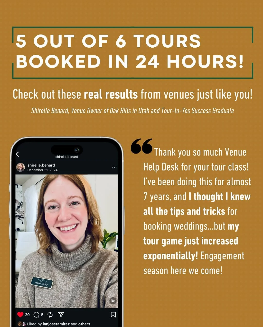 The wait is OVER&hellip; our new on-demand sales courses are LIVE!

Introducing your complete venue sales process:

Lead Conversion Lab &rarr; Master your lead replies and book more tours.

Tour-to-Yes Success &rarr; Convert more tours into bookings 