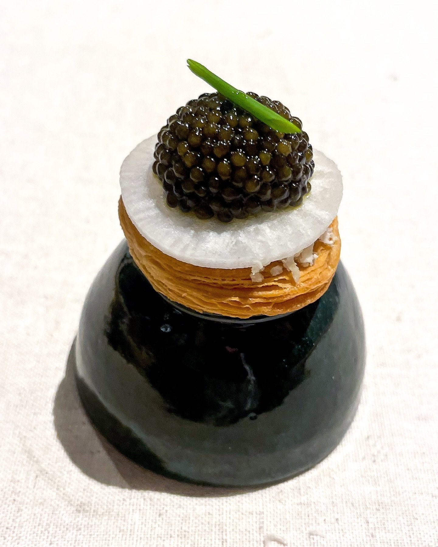 A taste of @menas50best No.1 - The Best Restaurant in Middle East and North Africa @orfalibros_bistro. Chef @m.orfali served up a Middle Eastern take on a classic caviar service, the indulgent pearls here presented along with baklava and smetana. @ca