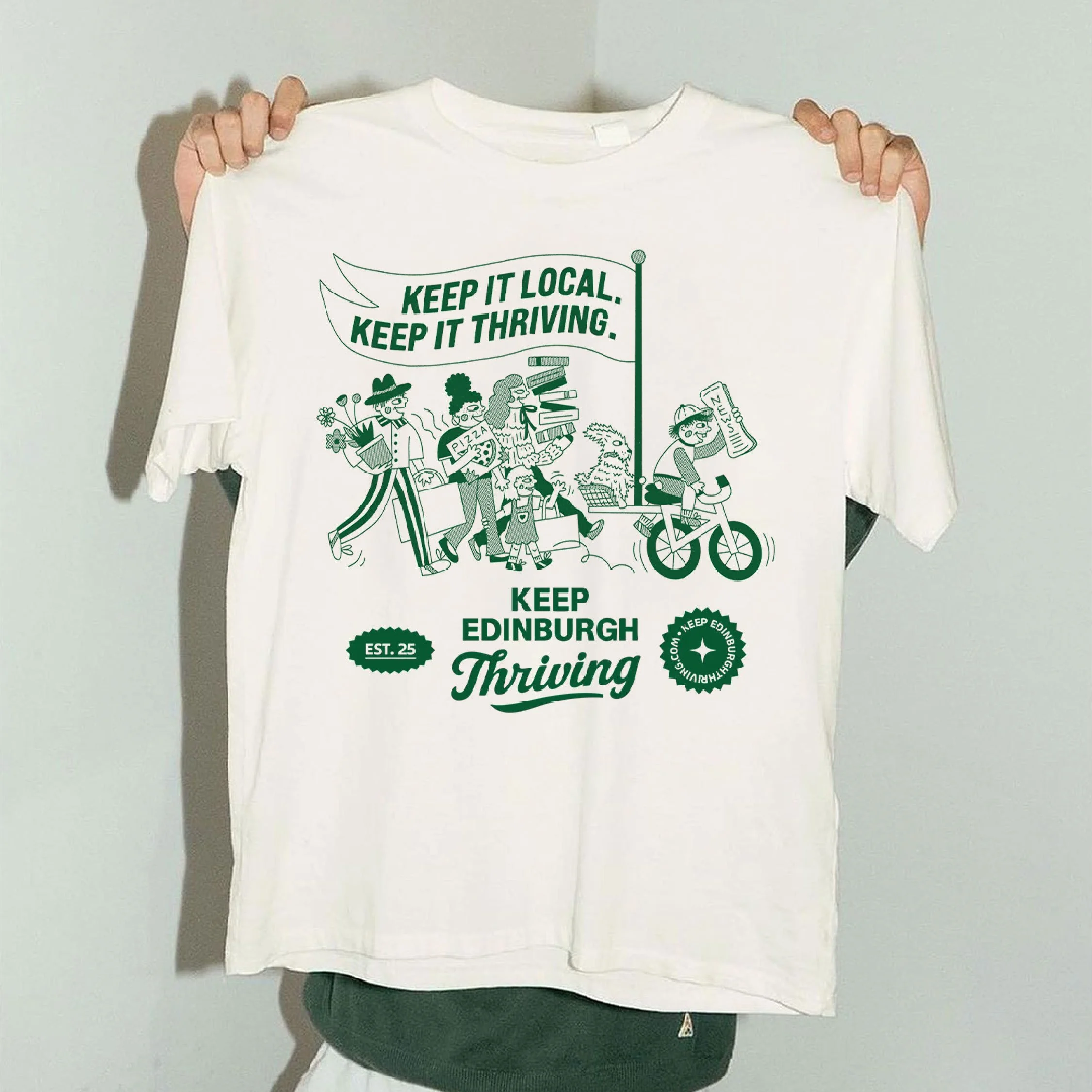 Keep Edinburgh Thriving | Paper Boy tee