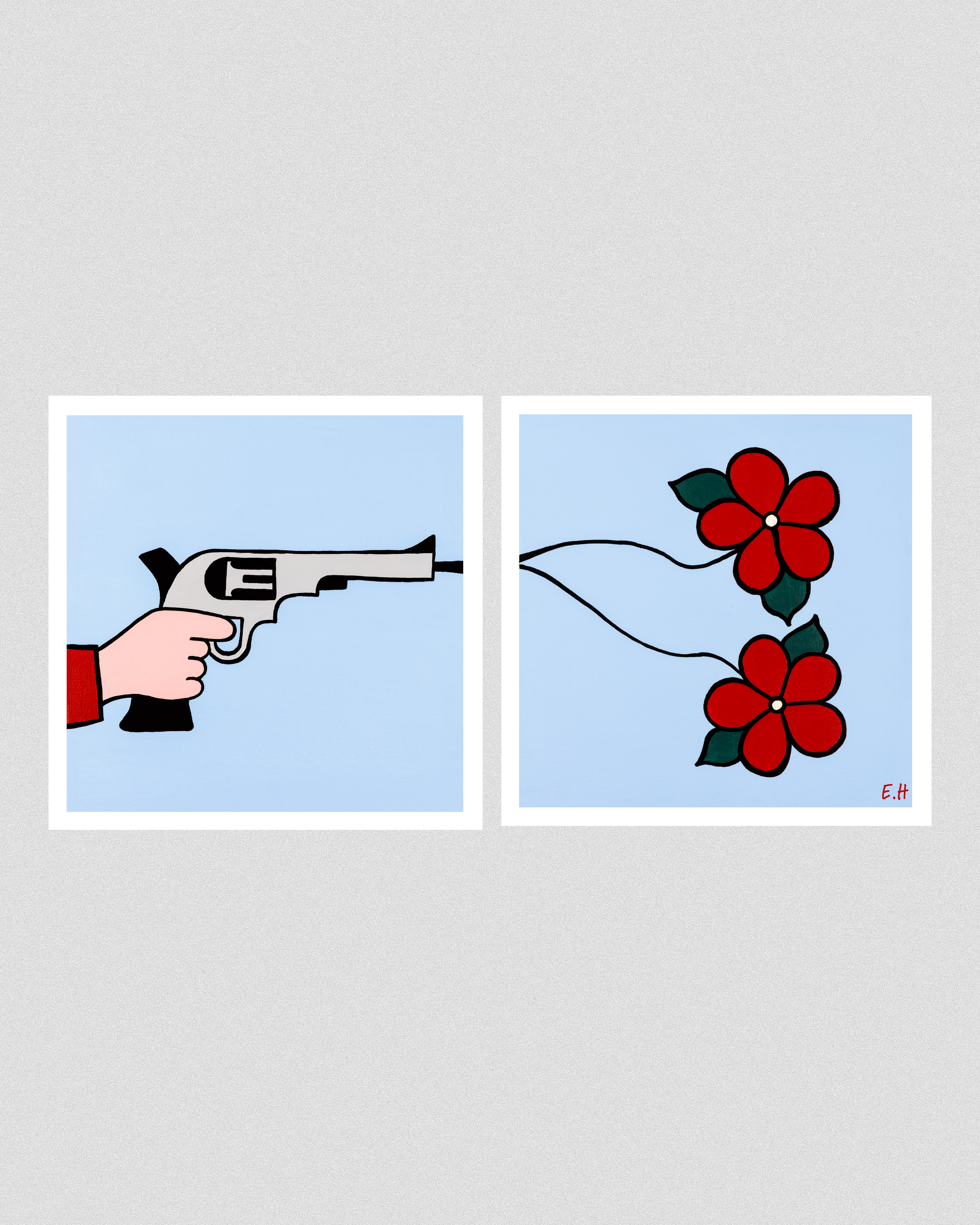 ROSES –  DIPTYCH LIMITED EDITION PRINT – LOW AVAILABILITY