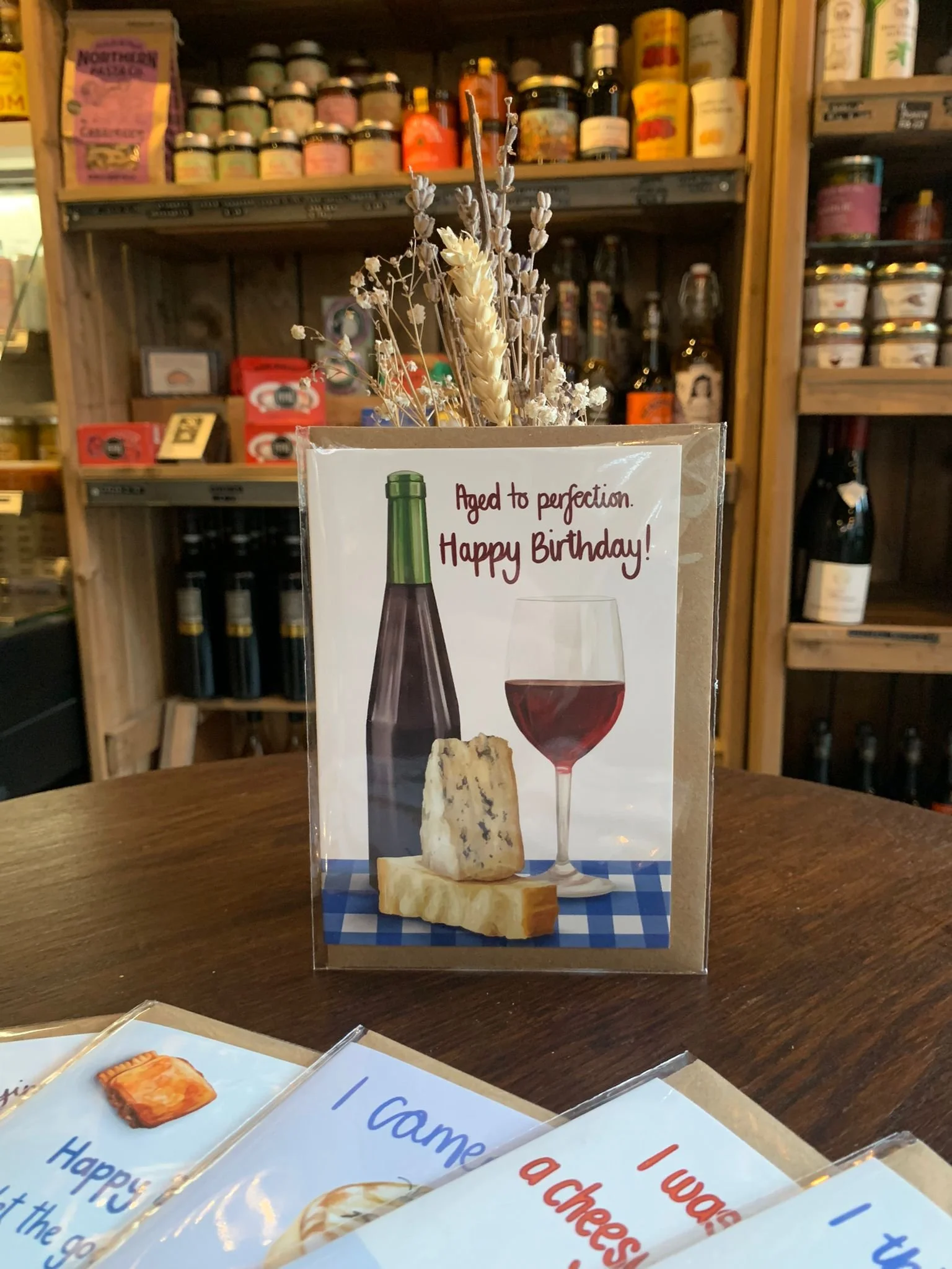 Aged Wine Birthday Card