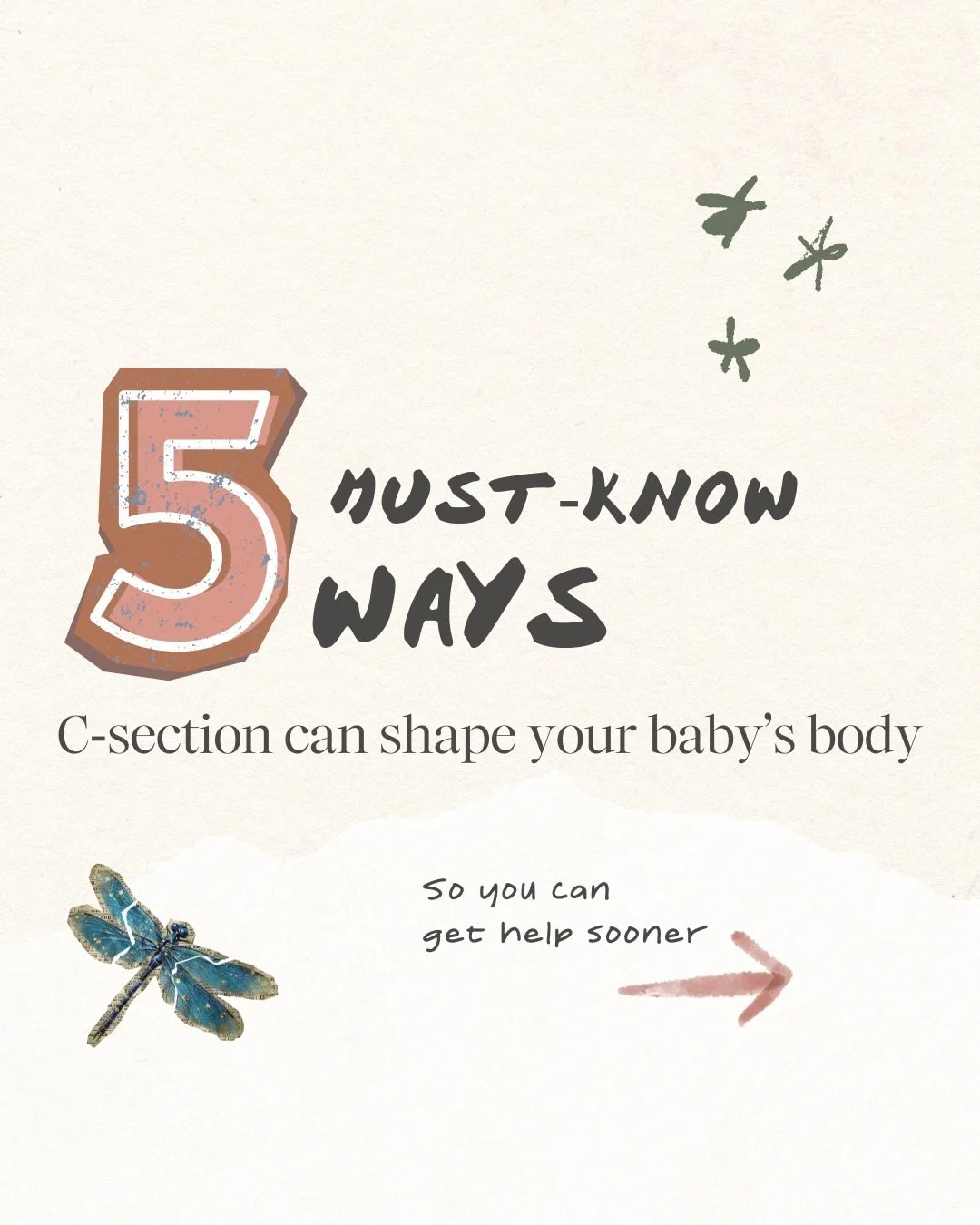 If your baby arrived into this world via C-section, their body might tell a slightly different story. 
⠀⠀⠀⠀⠀⠀⠀⠀⠀
You might notice things like:
- Increased body tension or a &ldquo;jumpy&rdquo; startle
- Feeding that feels harder than you expected
- N