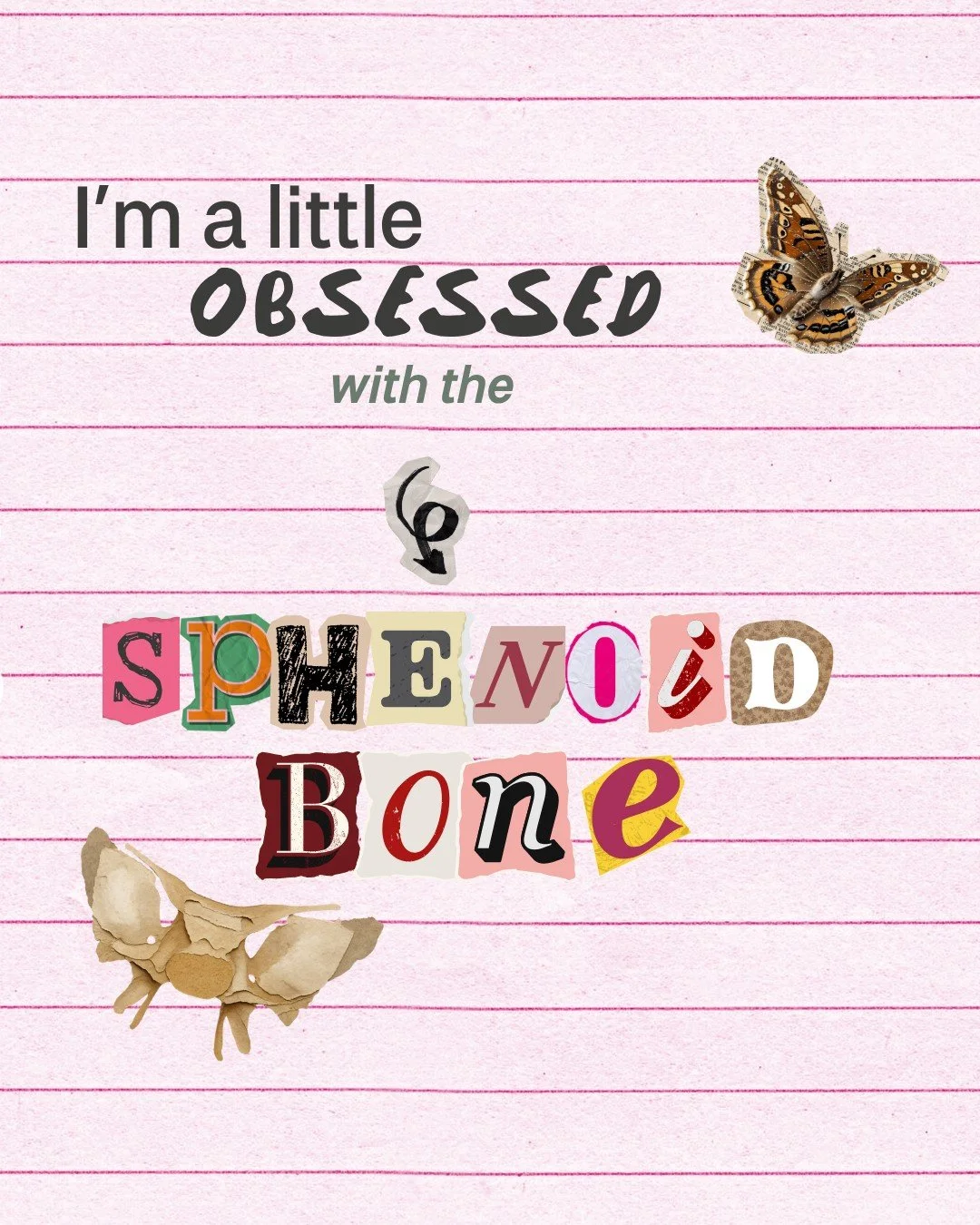 The sphenoid bone has such an intricate and beautiful design. As an osteopath, I'm always pretty interested in what's happening with the sphenoid and how it can hold a baby's birth story. 

Cranial osteopathy looks at motion within the sphenoid (intr