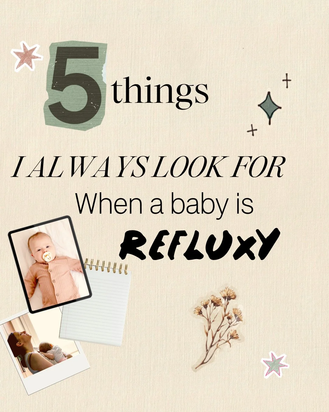 Refluxy babies usually have a few things going on. And you CAN help your baby with some of those things, if you know what you're looking for. 

There are 5 things I pretty much always check with refluxy babies because addressing the cause is always b