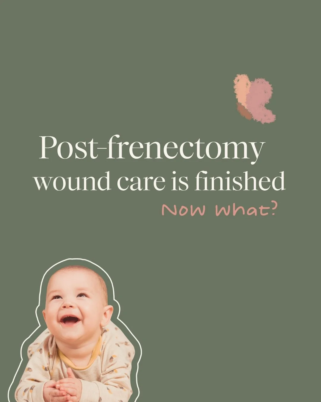 Wound care is finished, now the focus can shift to playful oral therapy. Calm, baby-led play with simple oral tools can help your baby explore new tongue movement in a relaxed, connected way. 

The goal is gentle practice, sensory exploration, and he