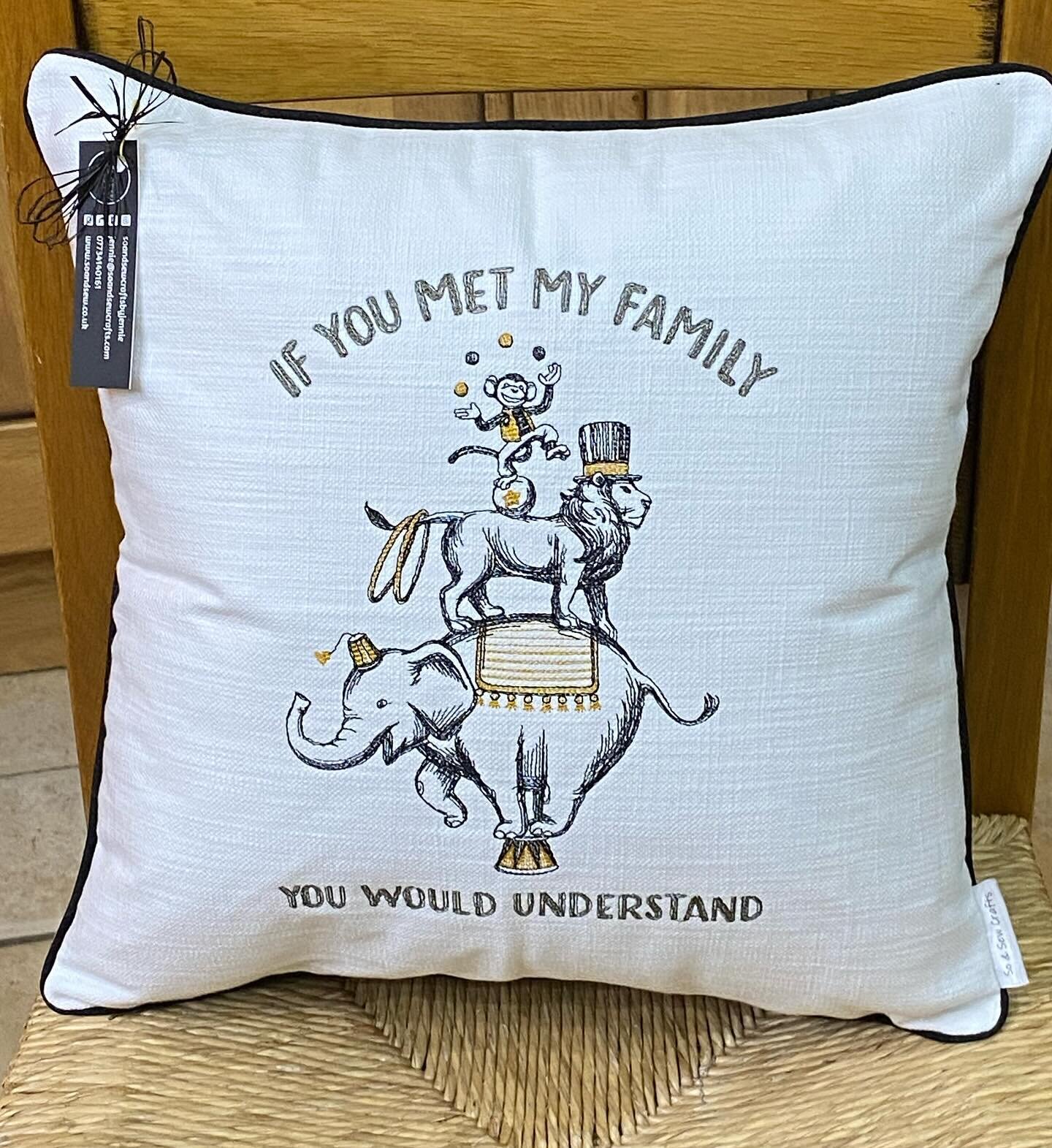 Disclaimer : This is purely a business make! 😉🤣 #circus #notmyfamily #digitizedembroidery #sosewcraftsmadebyjennie