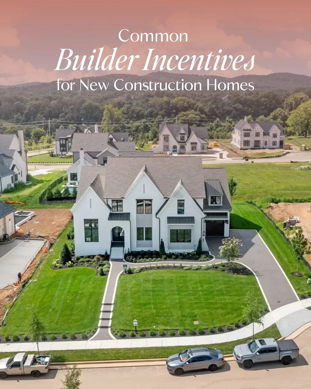 Thinking about a new construction home? 

Builders often offer incentives that can make the process even sweeter! From closing cost assistance to design upgrades, there are lots of perks worth knowing about. 

Curious which ones might work in your fa