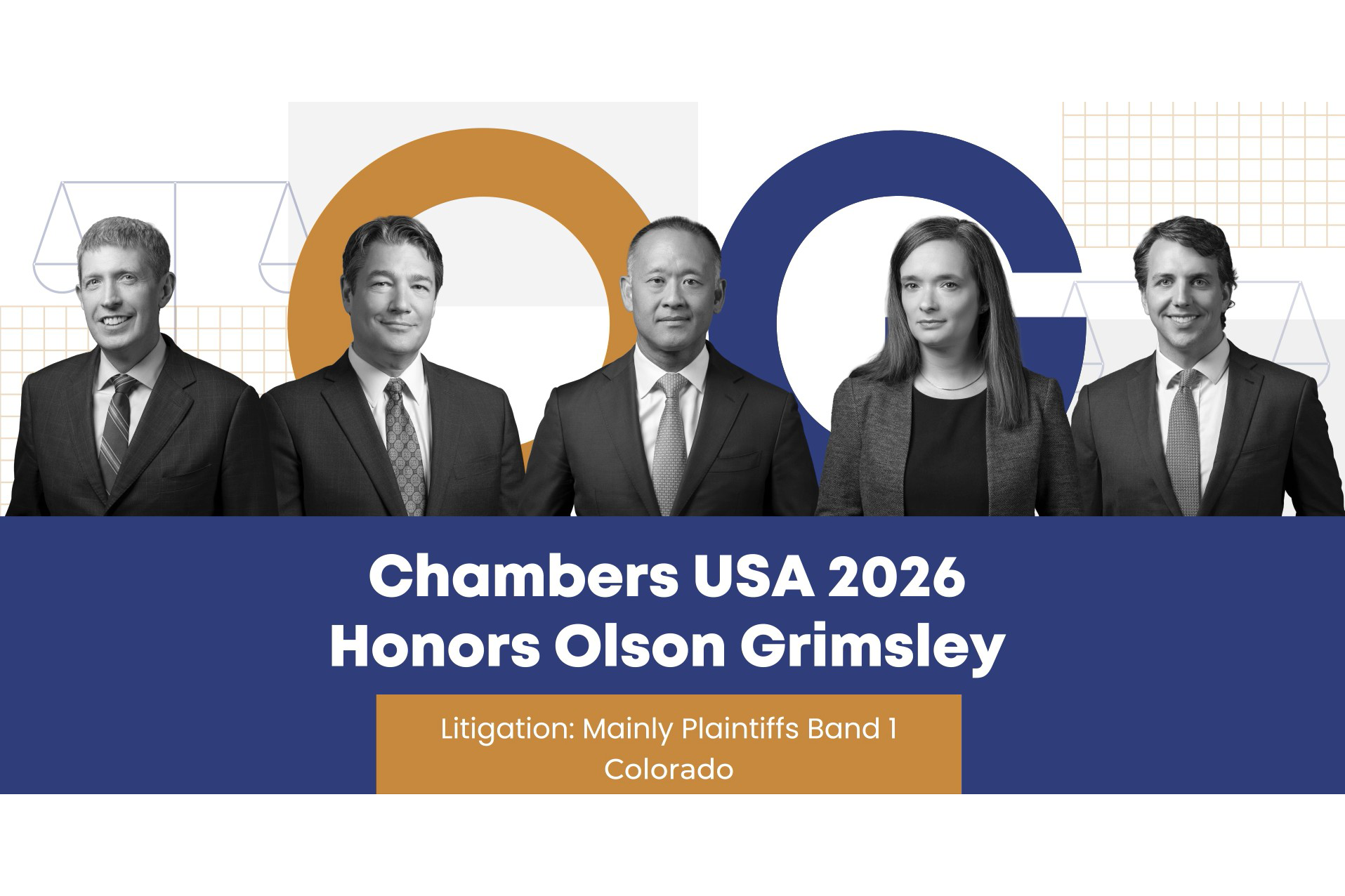Olson Grimsley Partners Earn Top Honors in Chambers USA 2026 Rankings