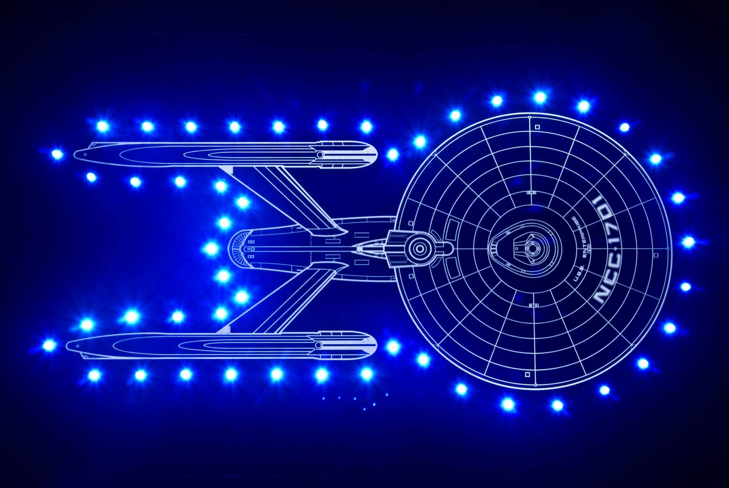 Enterprise Refit Shields Up fully lit