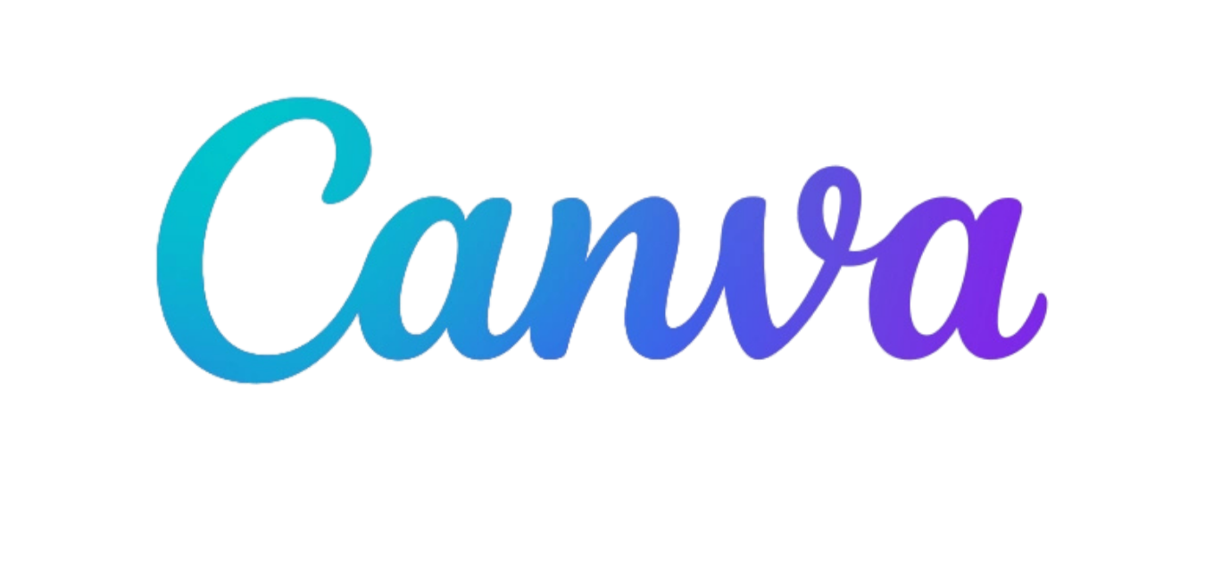Colorful Canva logo with a gradient to purple and blue script font.